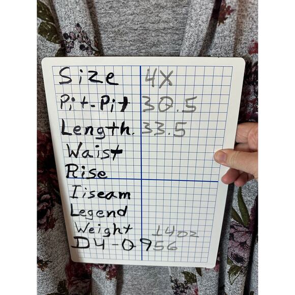 Downing studio women’s cardigan gray floral short sleeve bohemian plus size - Picture 6 of 8